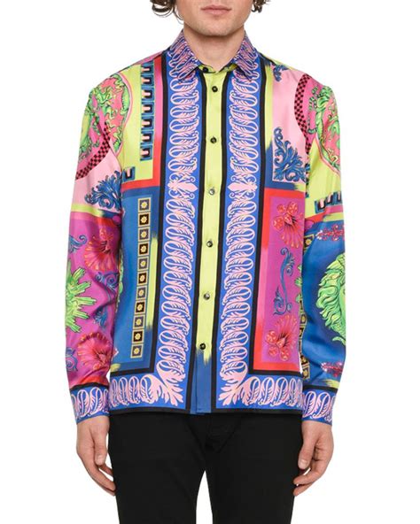 Versace Men's Camicie Graphic Sport Shirt 